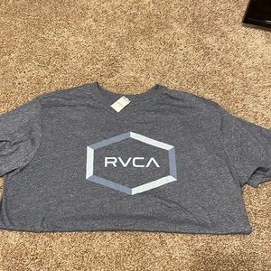 NEW WITH TAGS - RVCA Heather Blue Tshirt